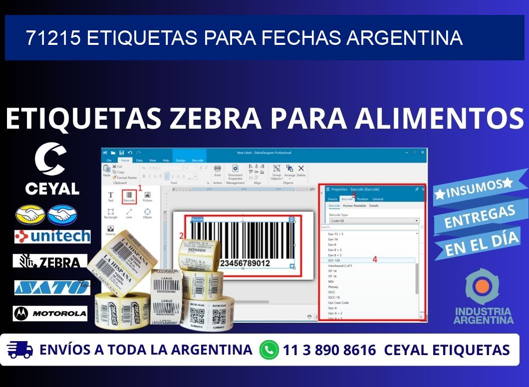 71215 ETIQUETAS PARA FECHAS ARGENTINA
