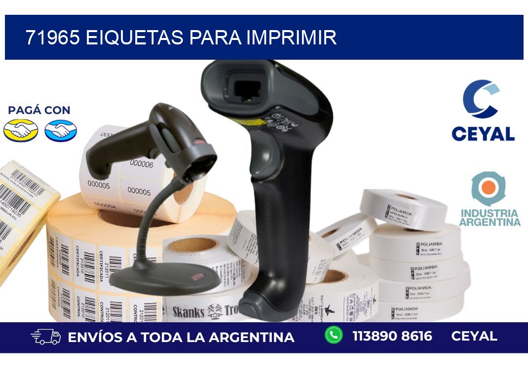 71965 EIQUETAS PARA IMPRIMIR