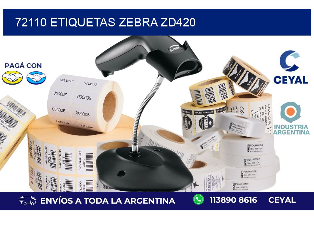 72110 ETIQUETAS ZEBRA ZD420