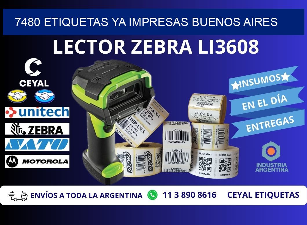 7480 ETIQUETAS YA IMPRESAS BUENOS AIRES