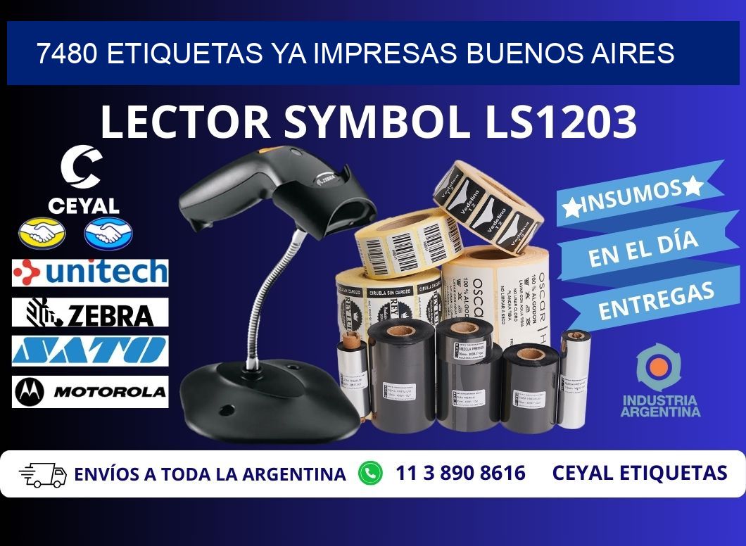 7480 ETIQUETAS YA IMPRESAS BUENOS AIRES