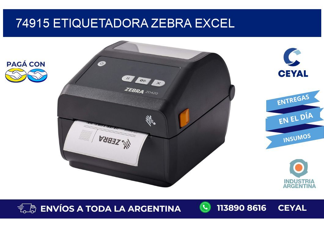 74915 ETIQUETADORA ZEBRA EXCEL