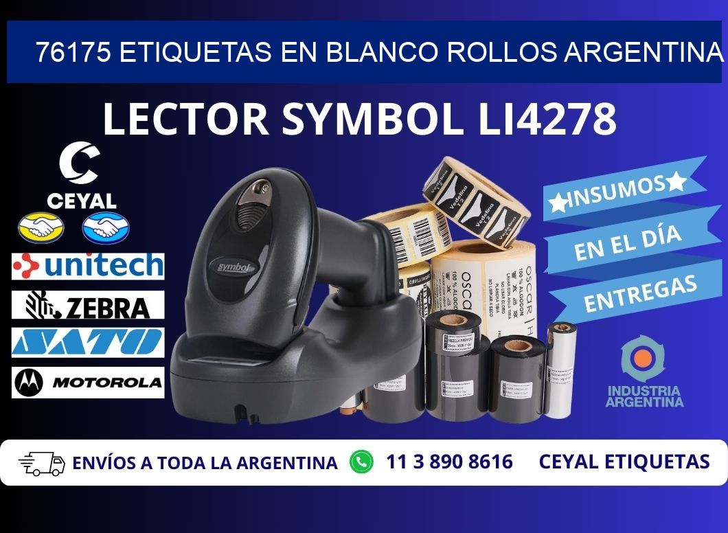 76175 ETIQUETAS EN BLANCO ROLLOS ARGENTINA