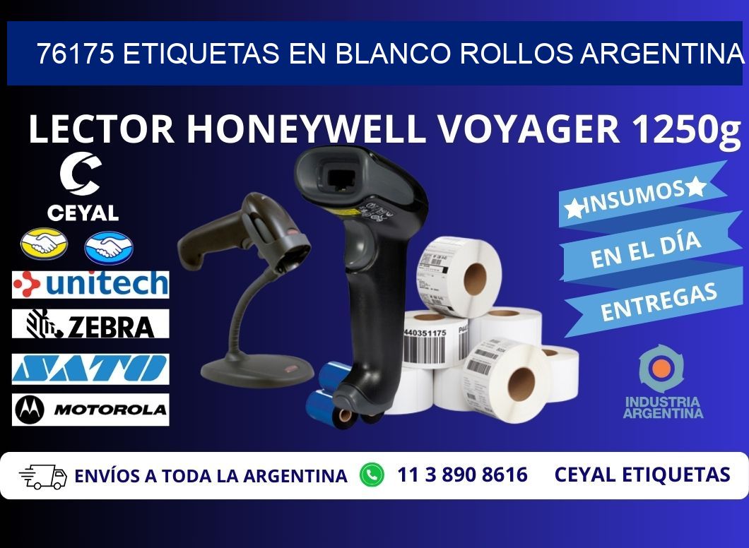 76175 ETIQUETAS EN BLANCO ROLLOS ARGENTINA