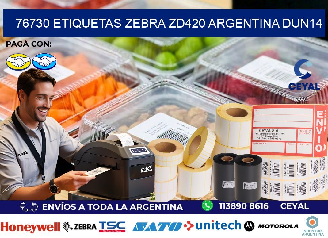 76730 etiquetas zebra zd420 argentina DUN14