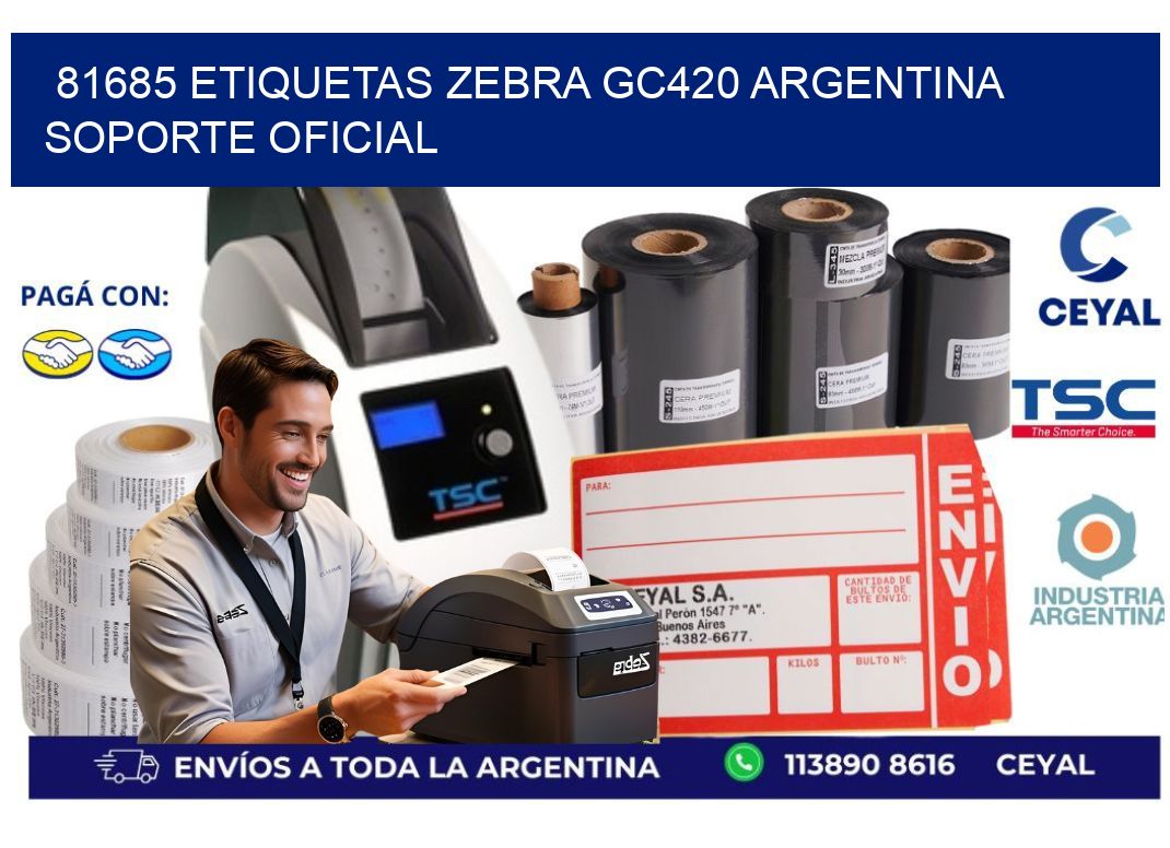 81685 etiquetas zebra gc420 argentina SOPORTE OFICIAL