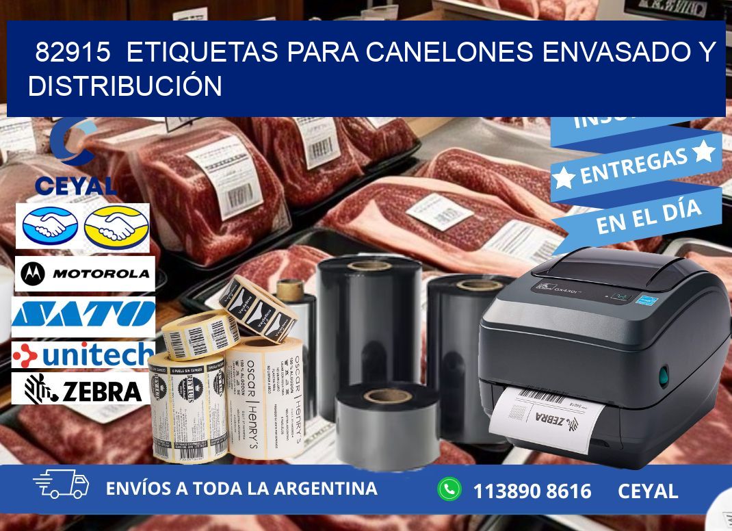 82915  ETIQUETAS PARA CANELONES ENVASADO Y DISTRIBUCIÓN