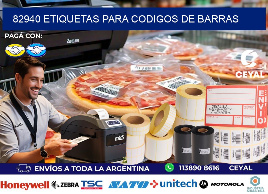 82940 ETIQUETAS PARA CODIGOS DE BARRAS