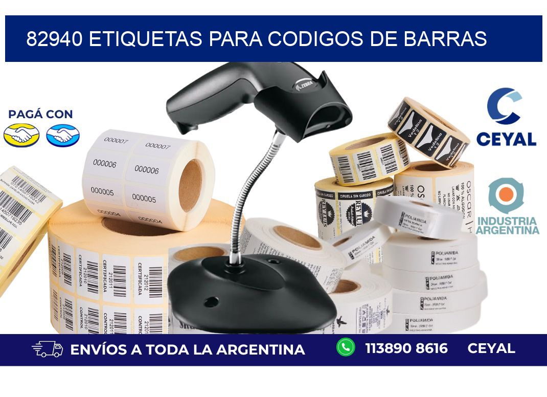 82940 ETIQUETAS PARA CODIGOS DE BARRAS