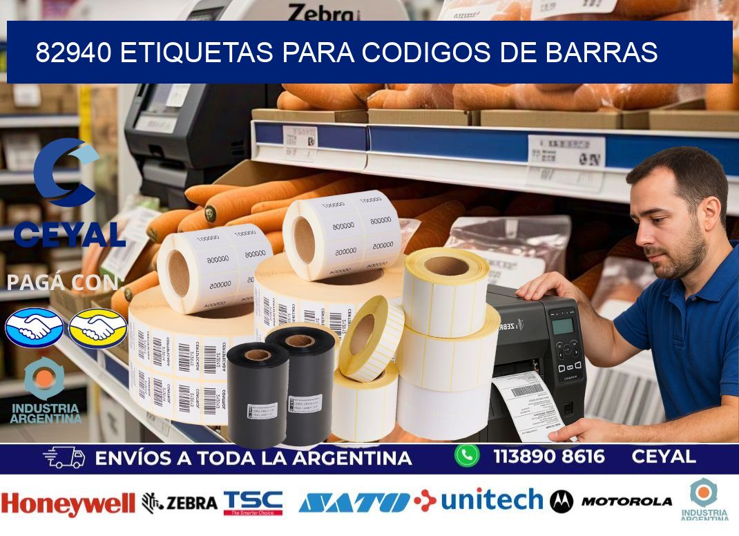 82940 ETIQUETAS PARA CODIGOS DE BARRAS