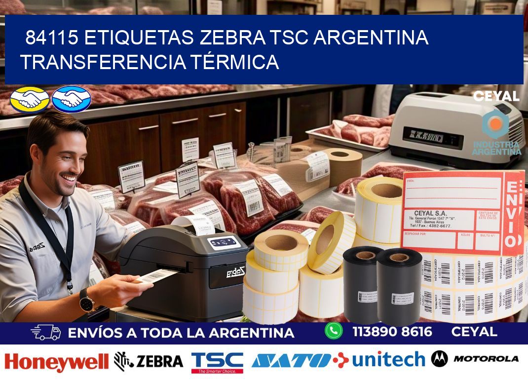 84115 etiquetas zebra tsc argentina TRANSFERENCIA TÉRMICA