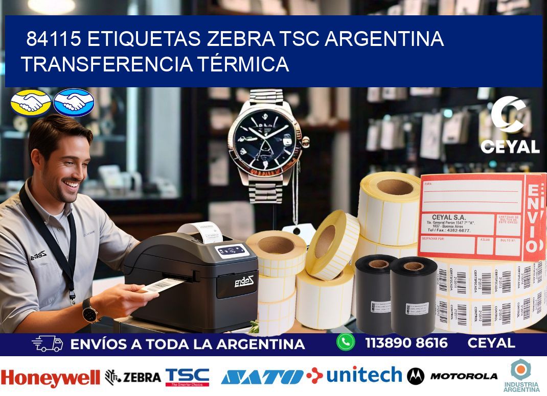 84115 etiquetas zebra tsc argentina TRANSFERENCIA TÉRMICA