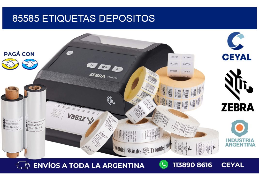 85585 ETIQUETAS DEPOSITOS
