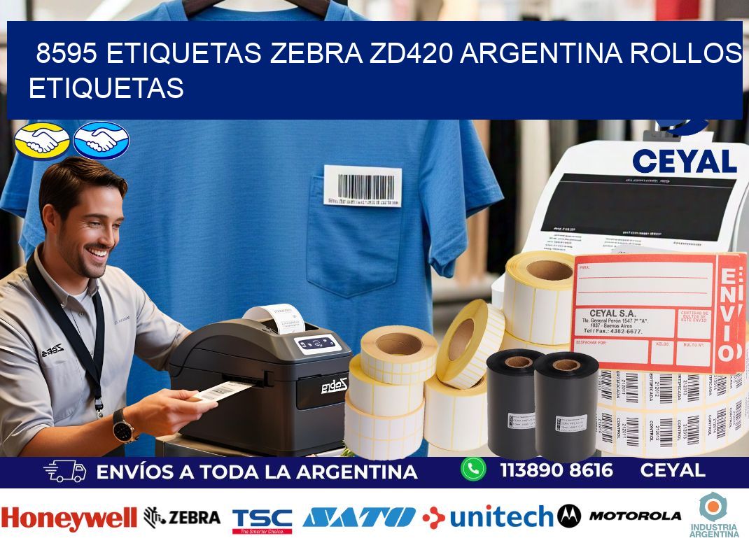 8595 etiquetas zebra zd420 argentina ROLLOS ETIQUETAS