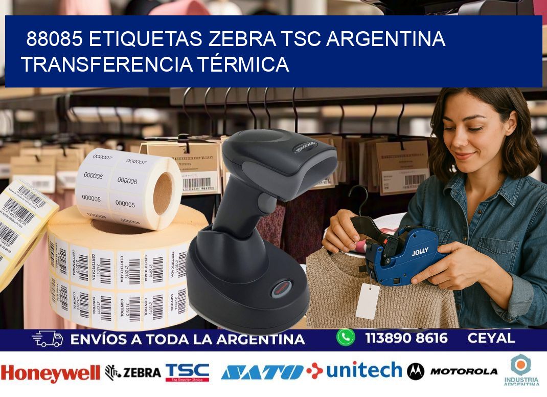 88085 etiquetas zebra tsc argentina TRANSFERENCIA TÉRMICA
