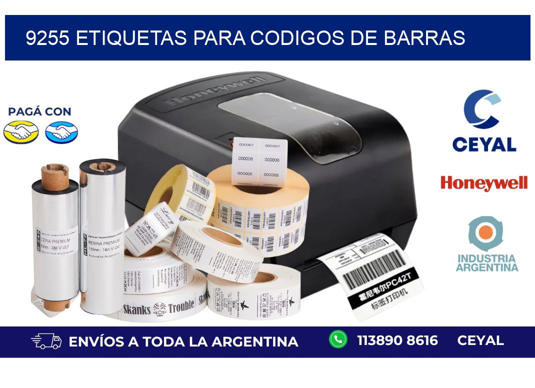 9255 ETIQUETAS PARA CODIGOS DE BARRAS
