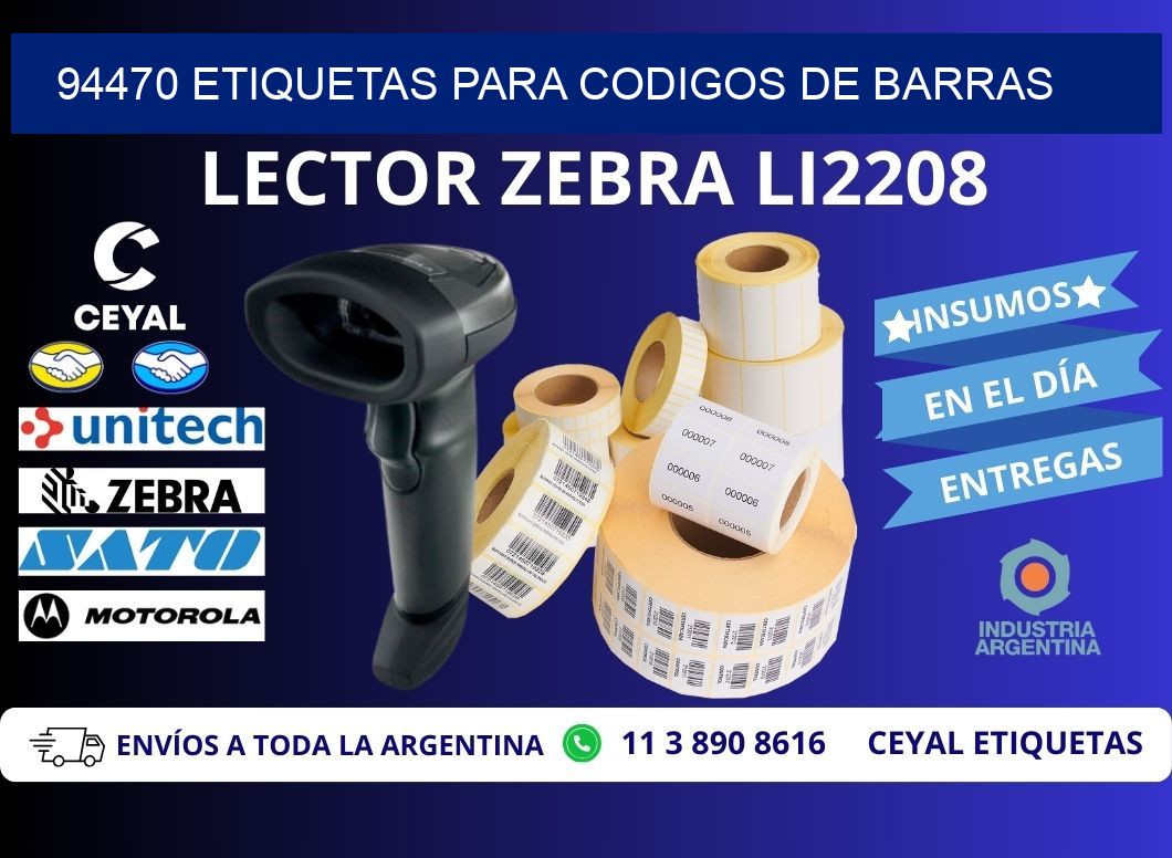 94470 ETIQUETAS PARA CODIGOS DE BARRAS