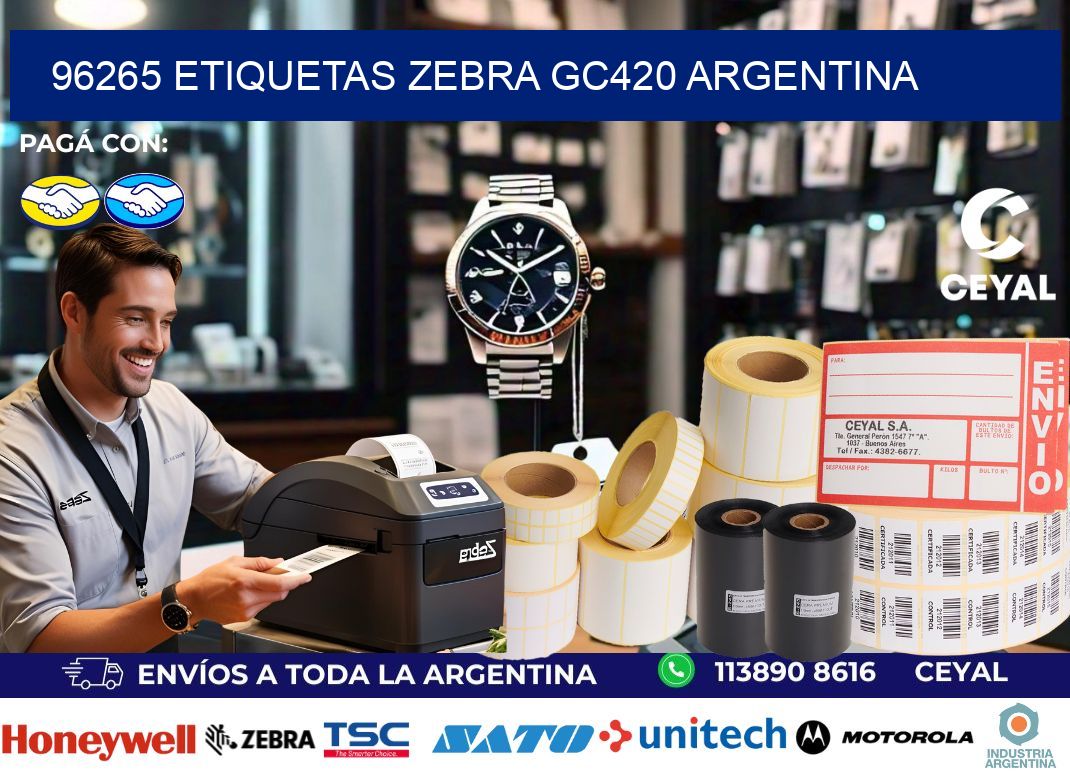 96265 etiquetas zebra gc420 argentina