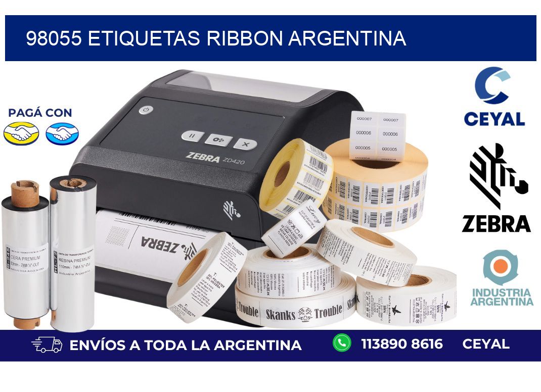 98055 etiquetas ribbon argentina