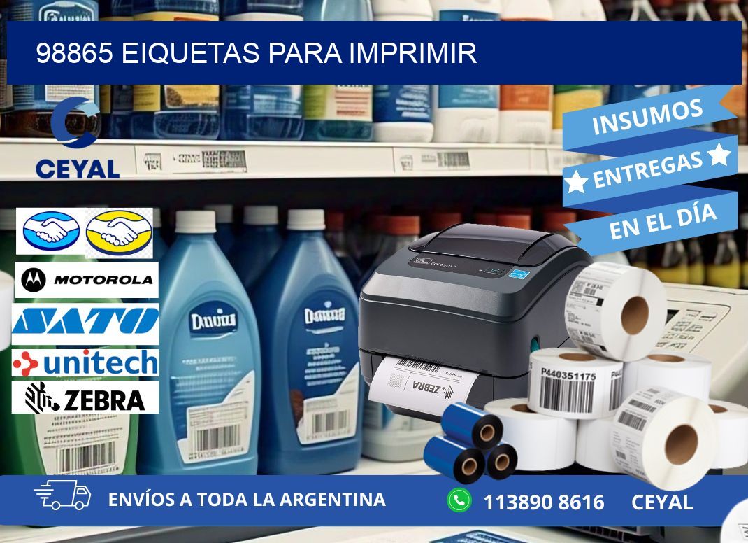 98865 EIQUETAS PARA IMPRIMIR