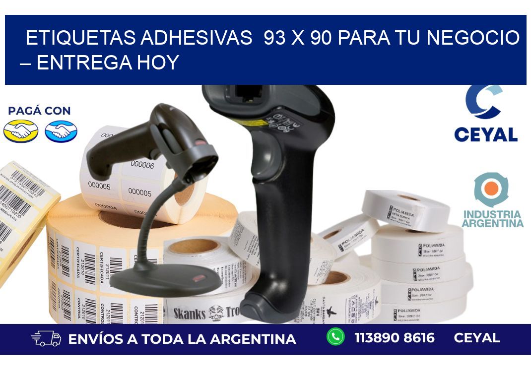 Etiquetas Adhesivas  93 x 90 para Tu Negocio – Entrega Hoy