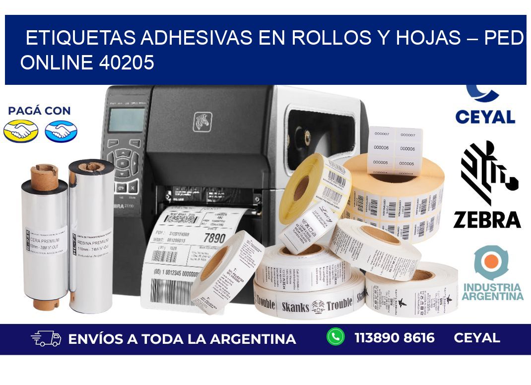 Etiquetas Adhesivas en Rollos y Hojas – Pedí Online 40205