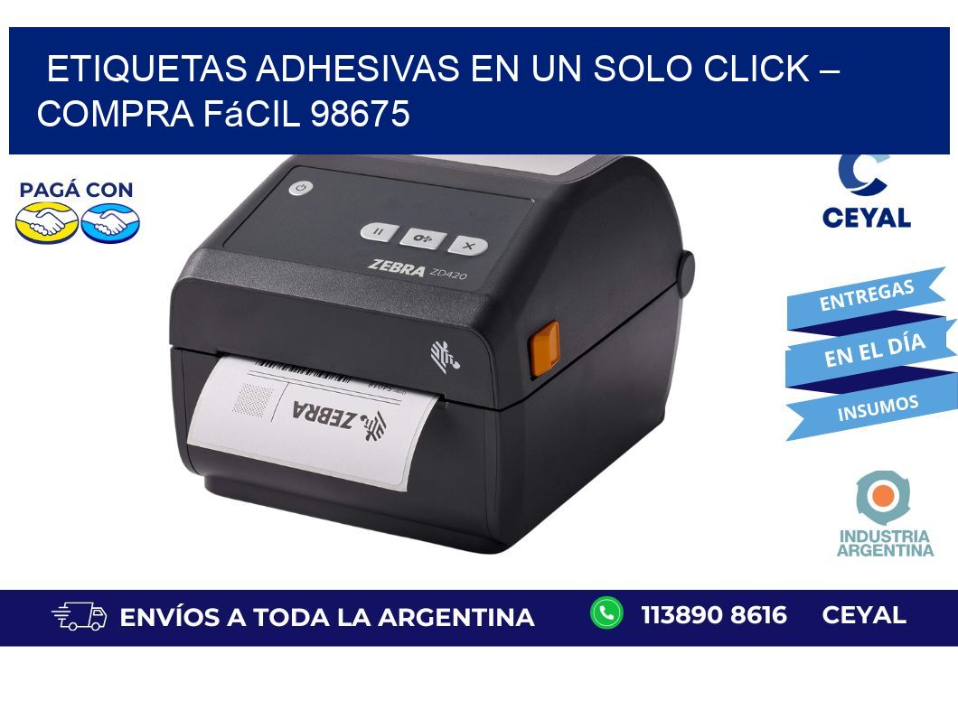 Etiquetas Adhesivas en un Solo Click – Compra Fácil 98675