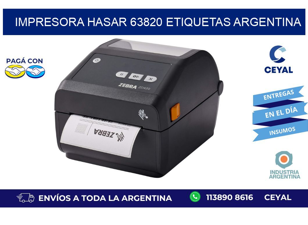 Impresora hasar 63820 etiquetas argentina