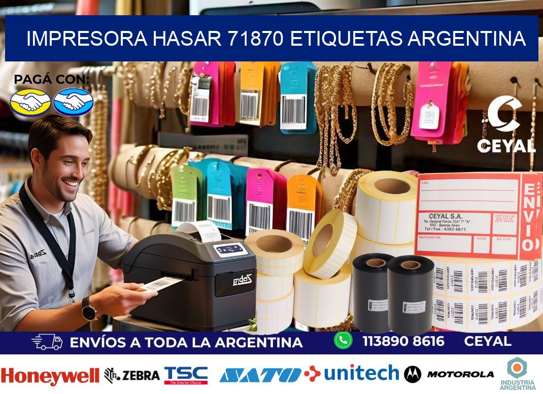 Impresora hasar 71870 etiquetas argentina