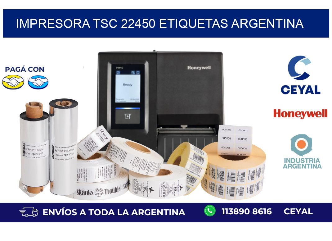 Impresora tsc 22450 etiquetas argentina
