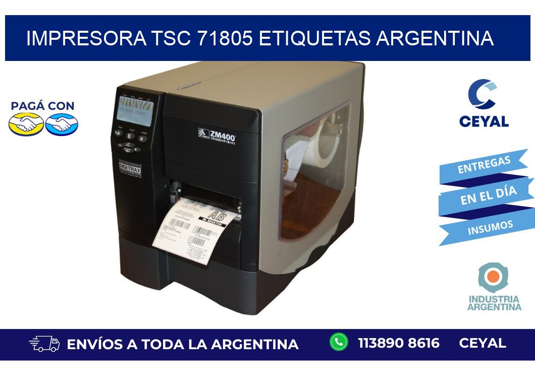 Impresora tsc 71805 etiquetas argentina