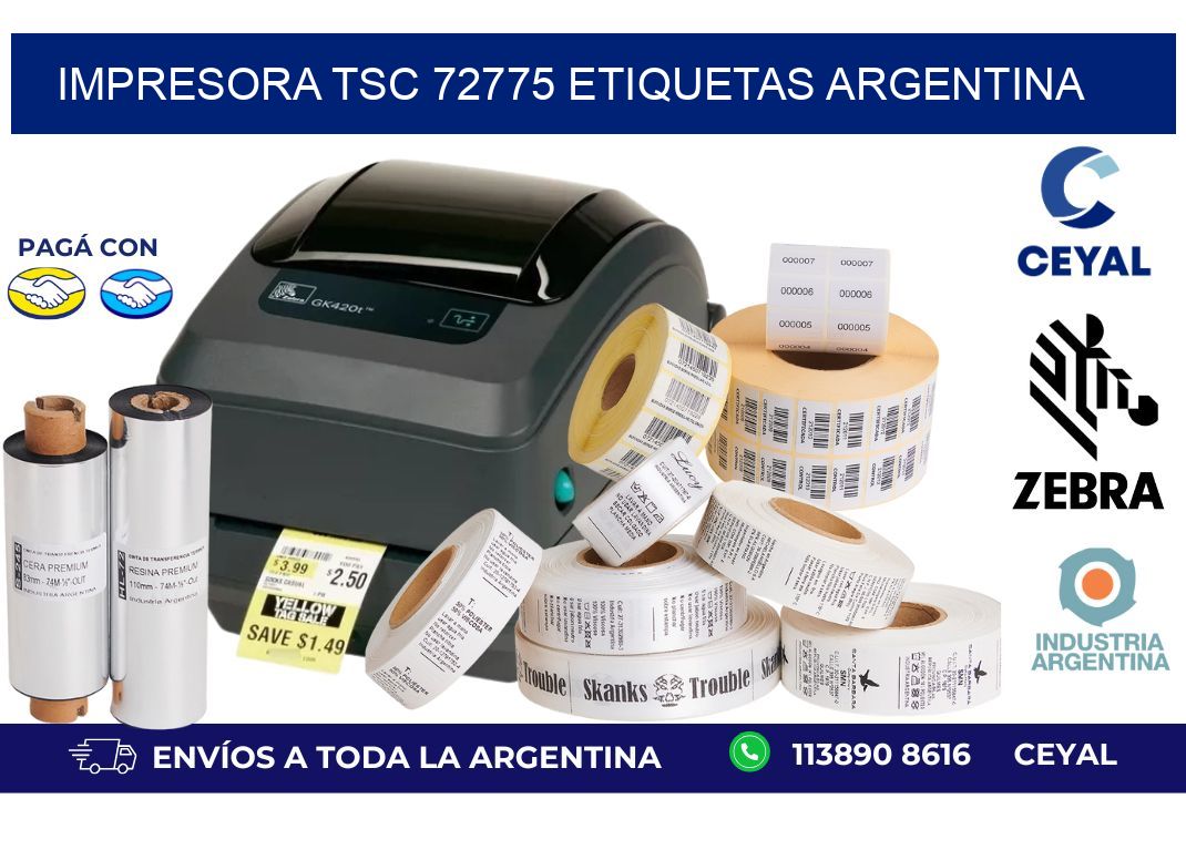 Impresora tsc 72775 etiquetas argentina