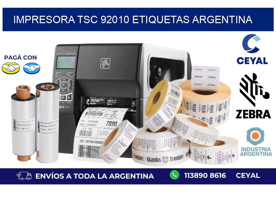 Impresora tsc 92010 etiquetas argentina