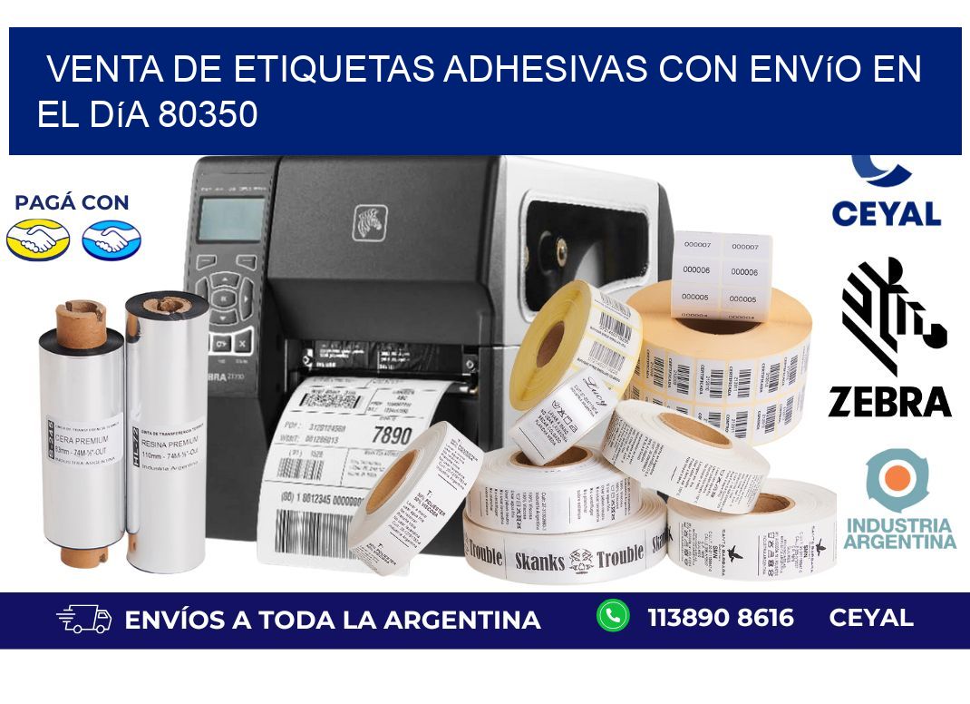 Venta de Etiquetas Adhesivas con Envío en el Día 80350