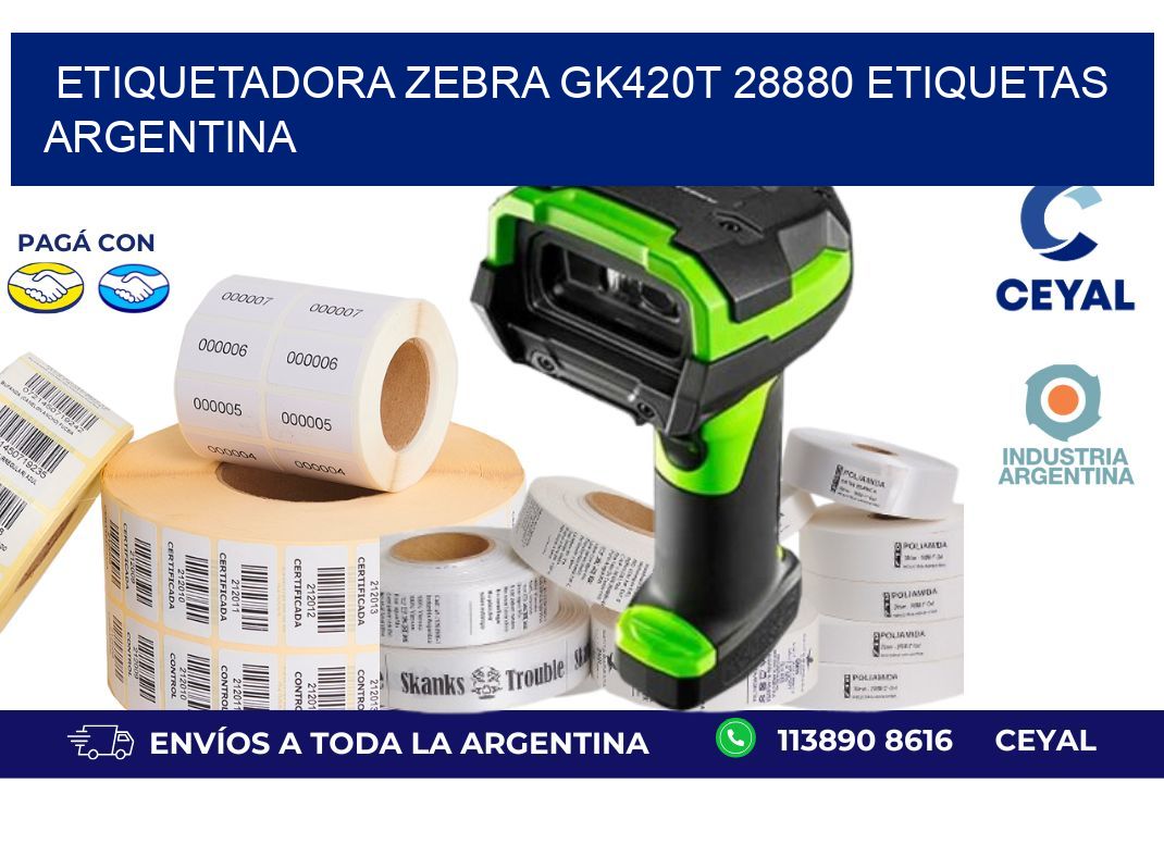 etiquetadora zebra gk420t 28880 etiquetas argentina
