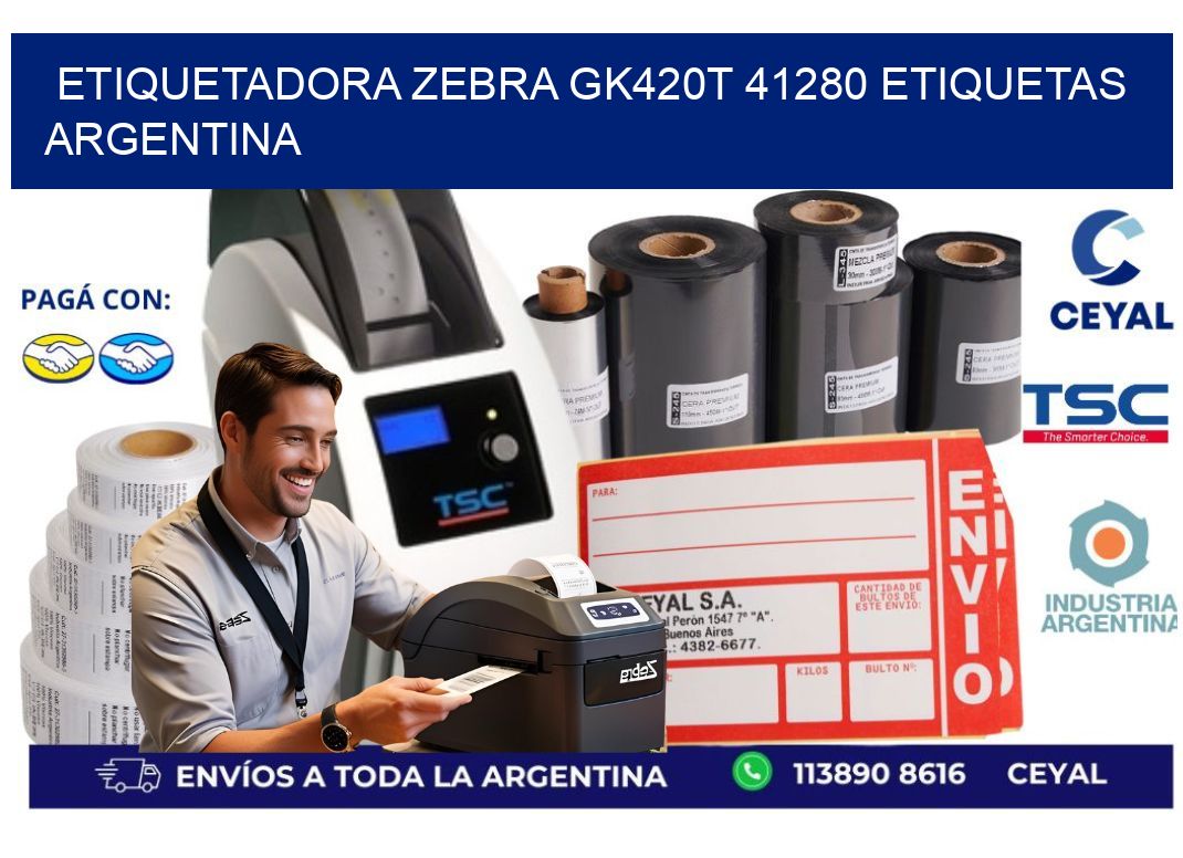 etiquetadora zebra gk420t 41280 etiquetas argentina