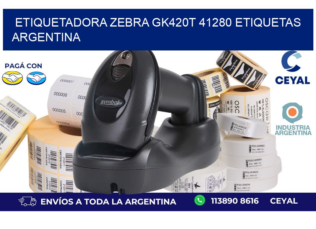 etiquetadora zebra gk420t 41280 etiquetas argentina