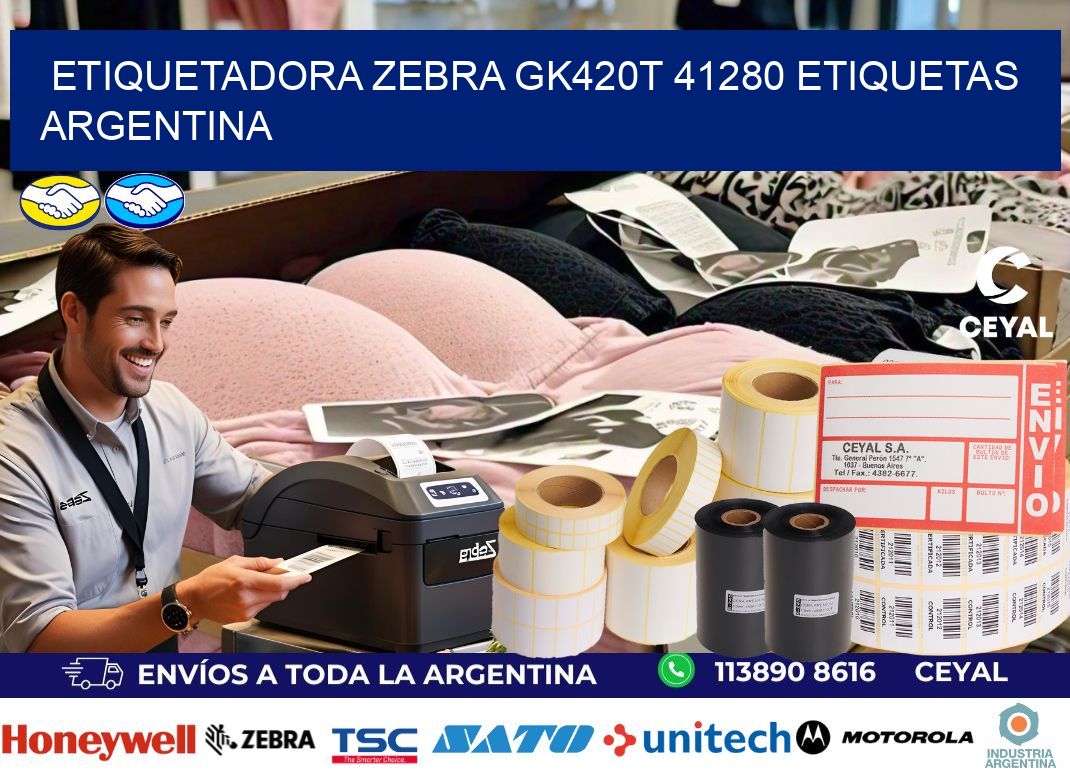 etiquetadora zebra gk420t 41280 etiquetas argentina