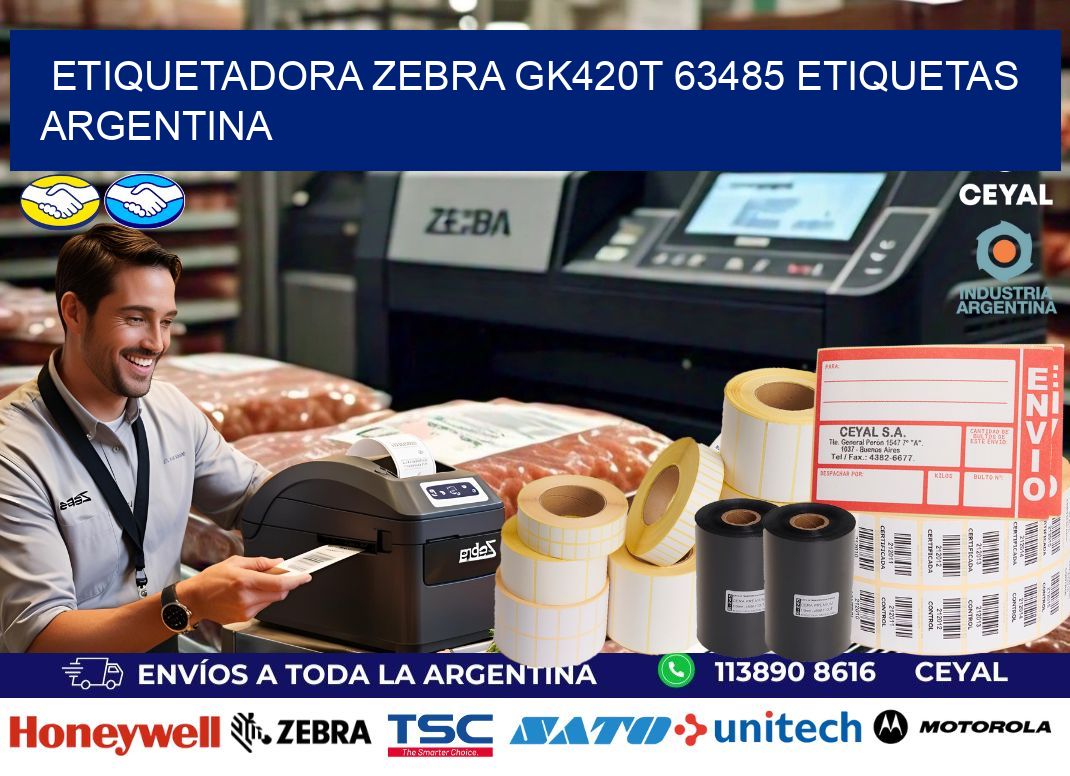 etiquetadora zebra gk420t 63485 etiquetas argentina