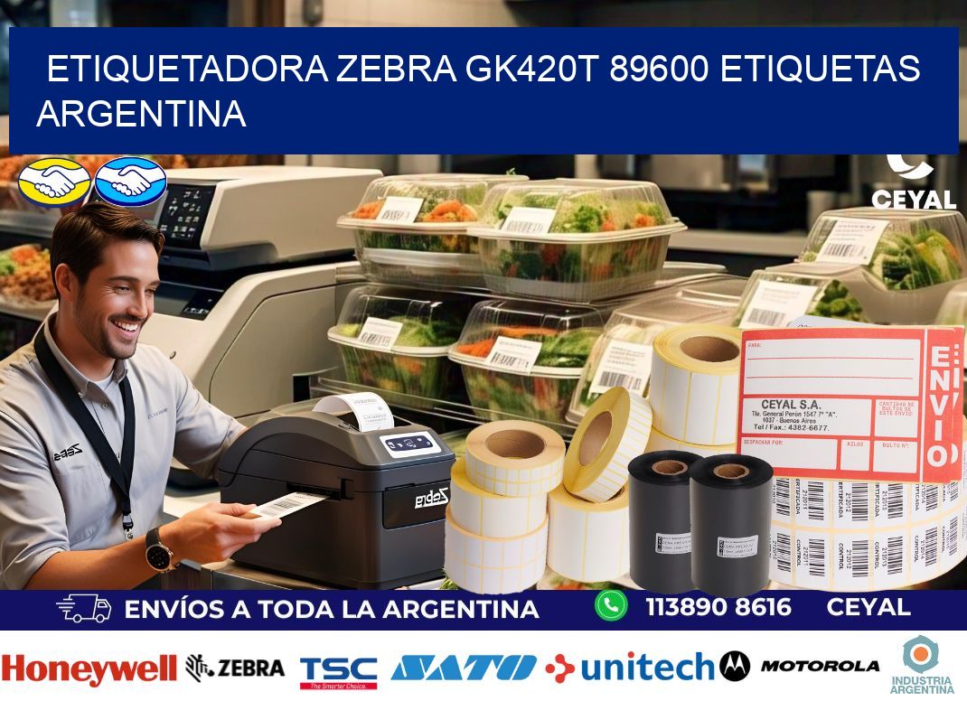 etiquetadora zebra gk420t 89600 etiquetas argentina
