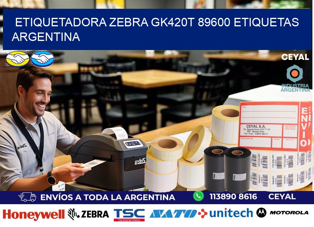 etiquetadora zebra gk420t 89600 etiquetas argentina