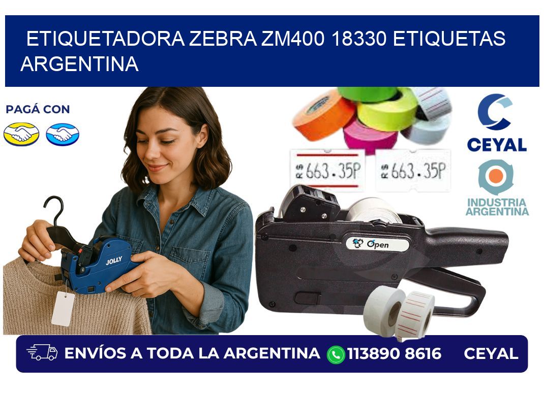 etiquetadora zebra zm400 18330 etiquetas argentina