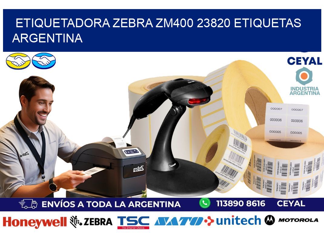 etiquetadora zebra zm400 23820 etiquetas argentina