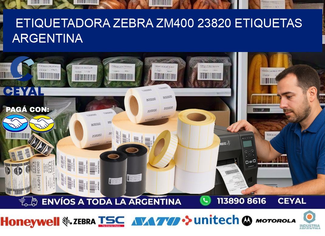 etiquetadora zebra zm400 23820 etiquetas argentina