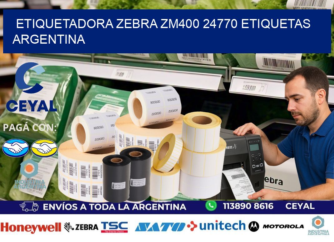 etiquetadora zebra zm400 24770 etiquetas argentina