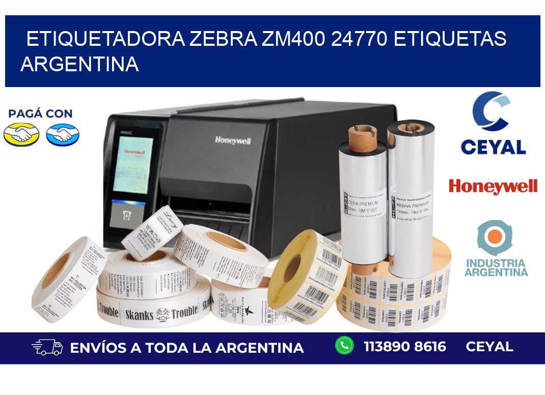 etiquetadora zebra zm400 24770 etiquetas argentina