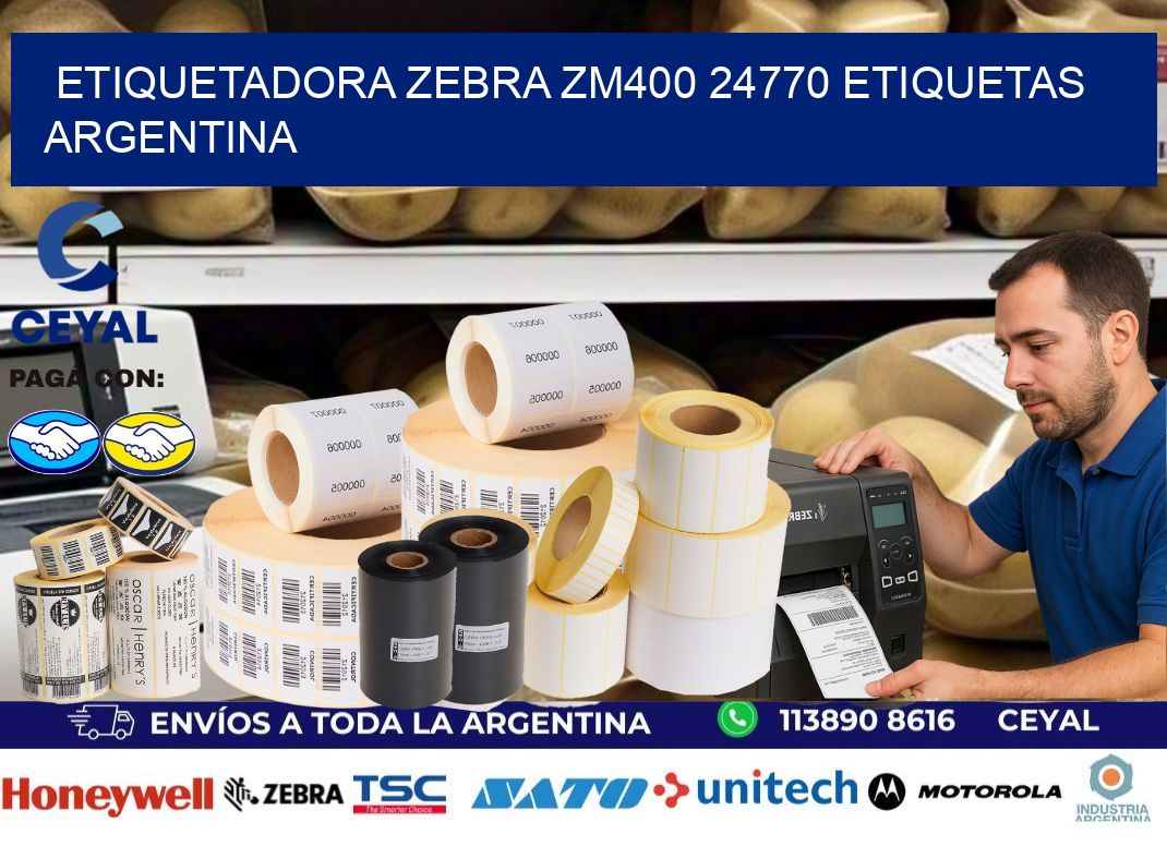 etiquetadora zebra zm400 24770 etiquetas argentina