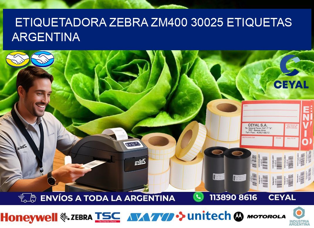 etiquetadora zebra zm400 30025 etiquetas argentina