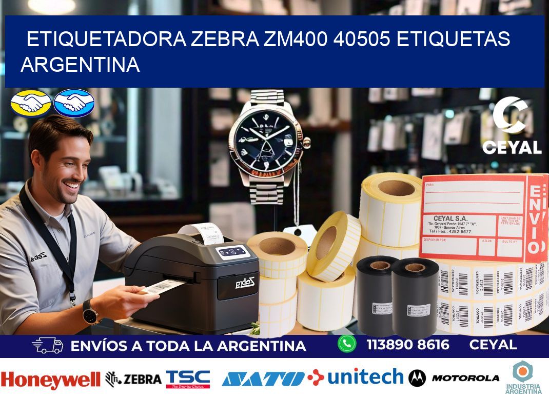 etiquetadora zebra zm400 40505 etiquetas argentina