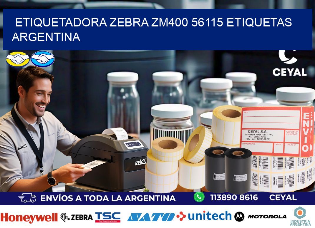 etiquetadora zebra zm400 56115 etiquetas argentina